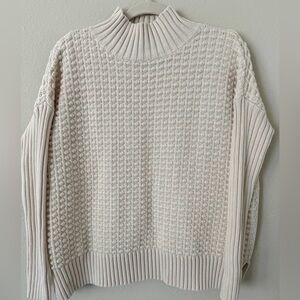 French Connection Mozart Popcorn Women’s White Cotton Sweater